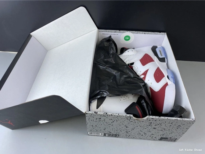 1st Kicks JORDAN RETRO AIR 6 2014 384664-160 'CARMINE' 0727